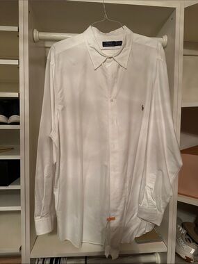 Polo by Ralph Lauren Men’s White Long-Sleeve Button-Up Shirt